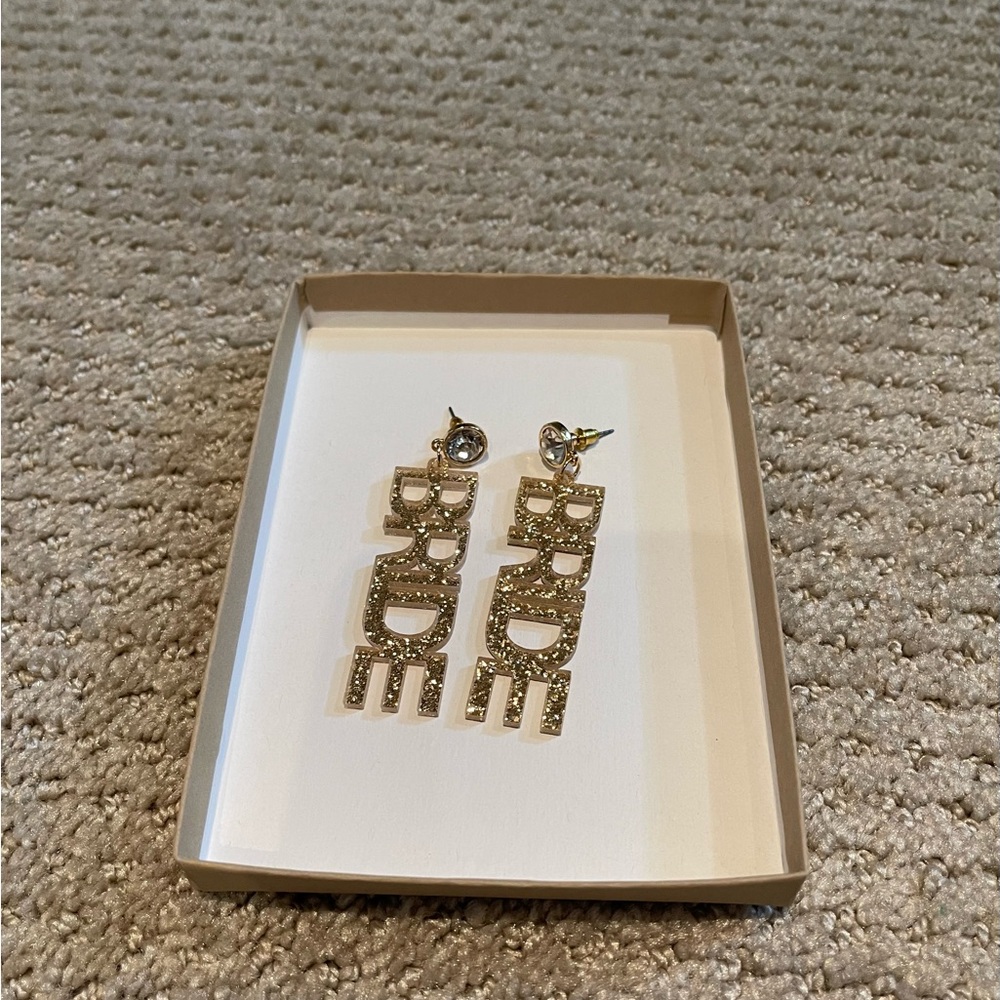 Gold “Bride” earrings